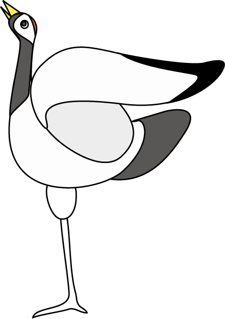 No16ツルイラスト