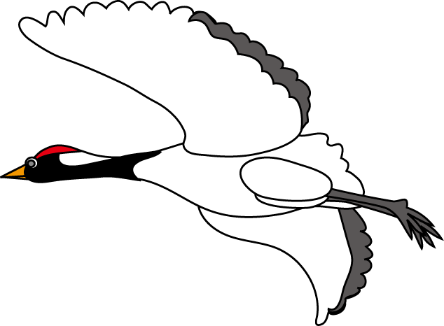 No18ツルイラスト