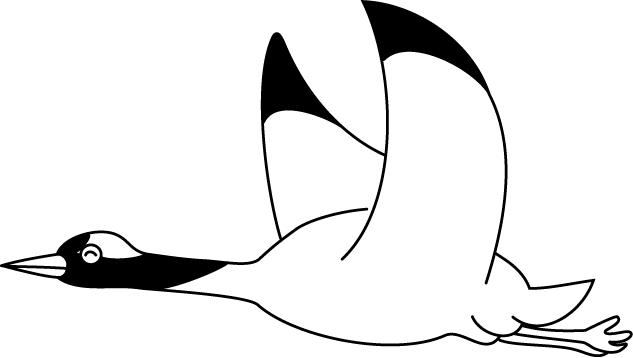 No13ツルイラスト