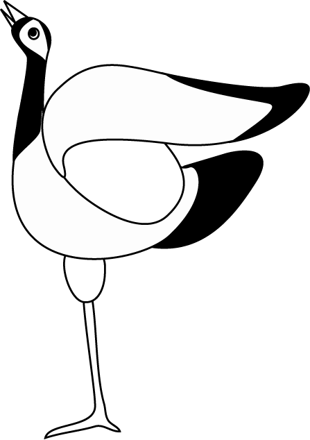 No16ツルイラスト