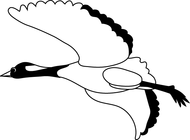 No18ツルイラスト