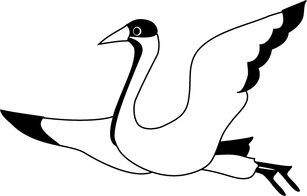 No19ツルイラスト