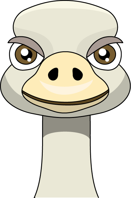 No03ダチョウイラスト