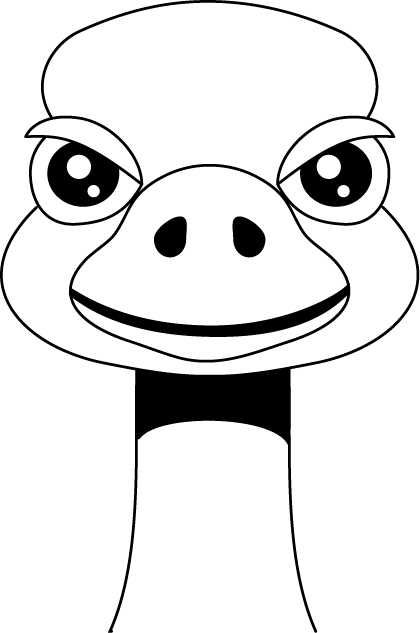 No03ダチョウイラスト