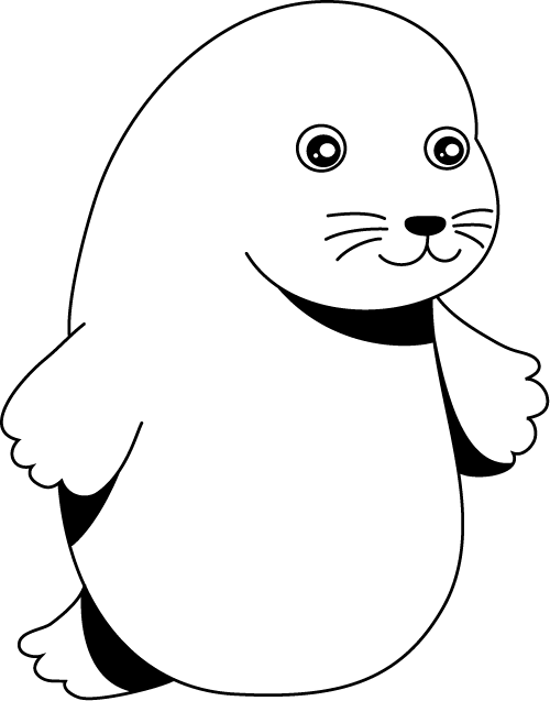 No02アザラシイラスト