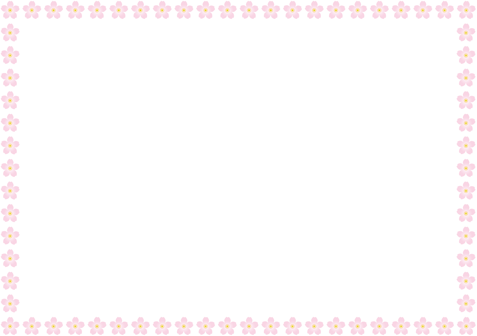 春の花の飾り枠09-桜イラスト