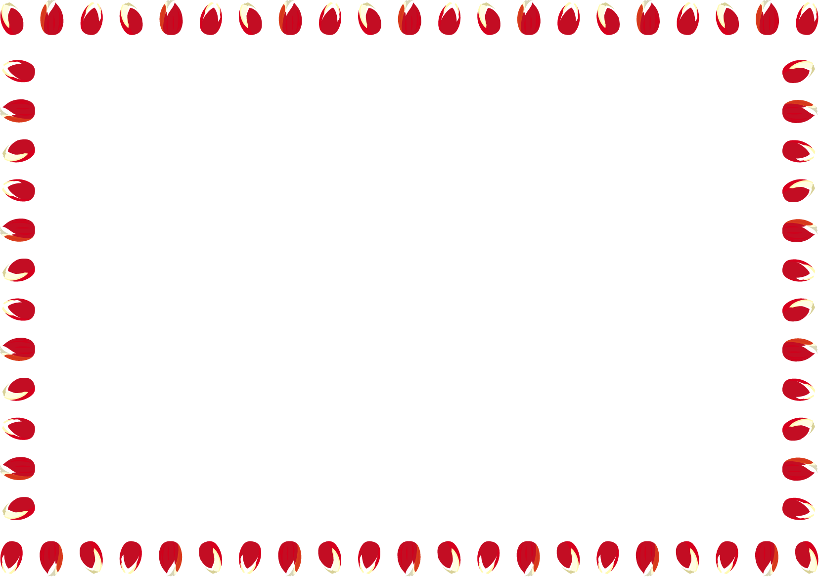 春の花の飾り枠16-チューリップイラスト