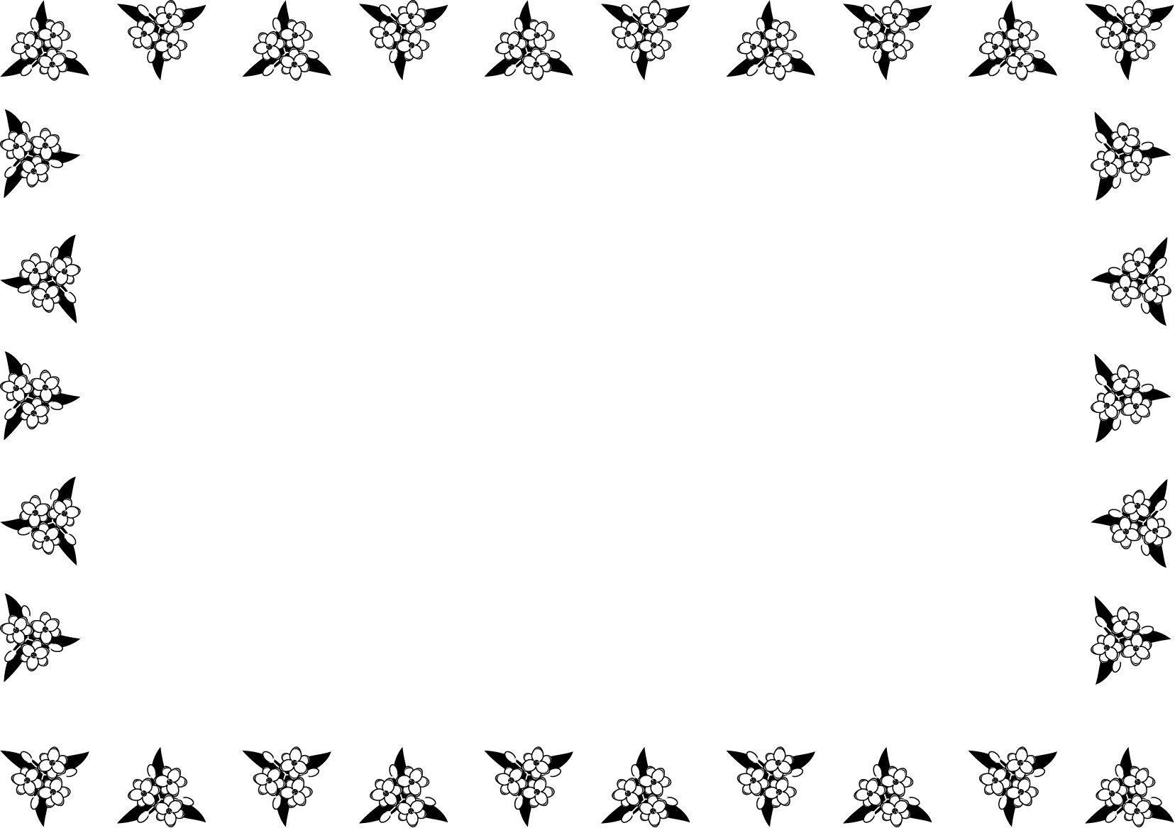 春の花の飾り枠13-フリージアイラスト