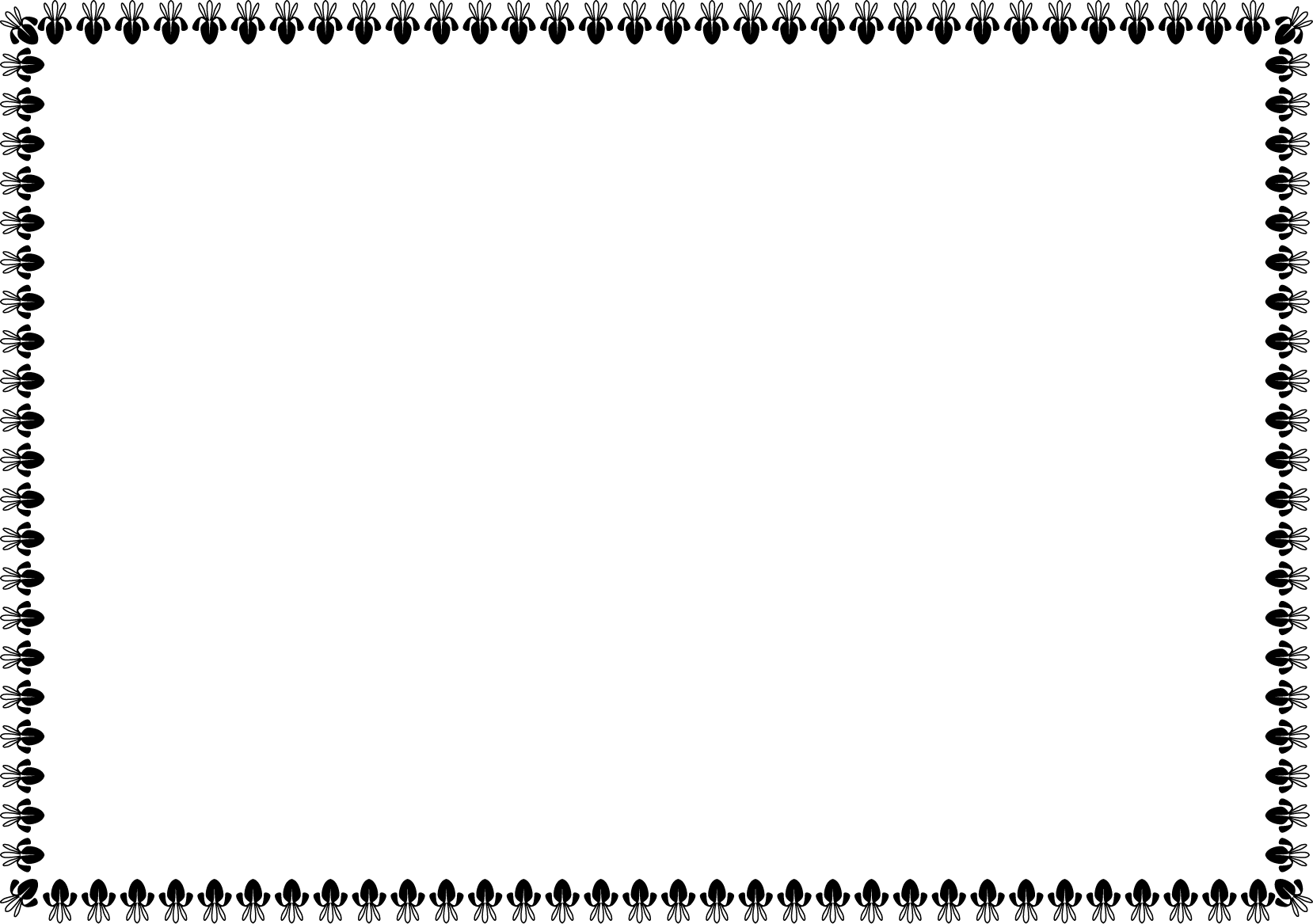 春の花の飾り枠20-カキツバタイラスト