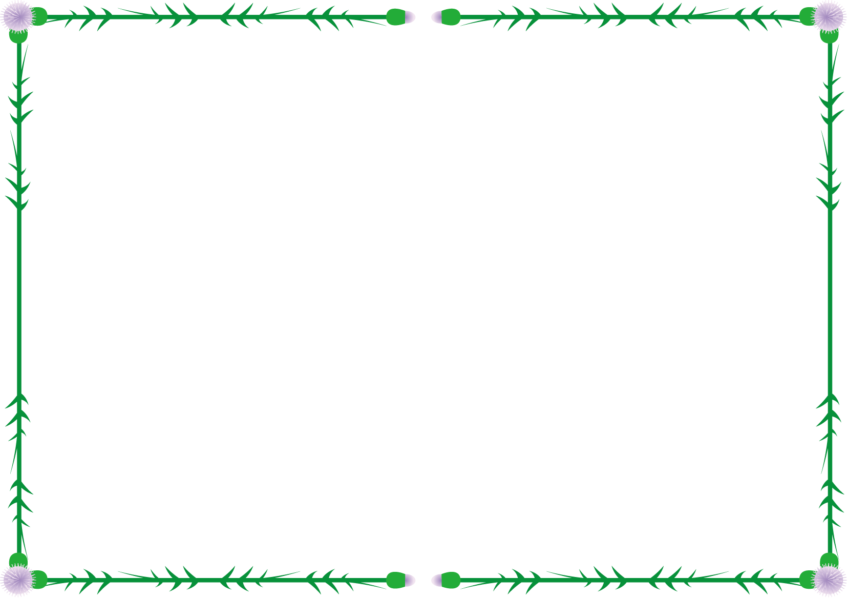 夏の花の飾り枠22-ノアザミイラスト