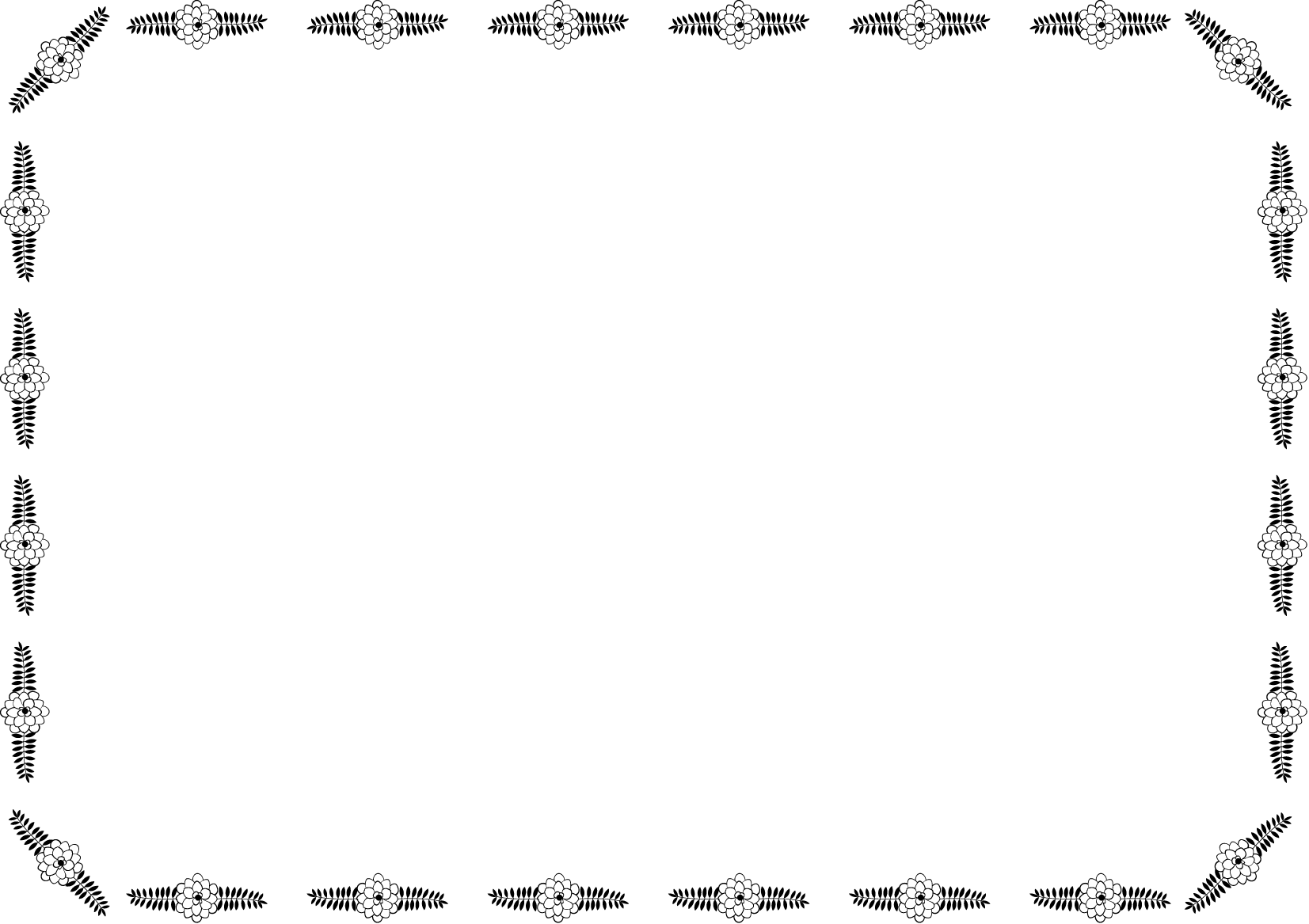 夏の花の飾り枠16-マリーゴールドイラスト