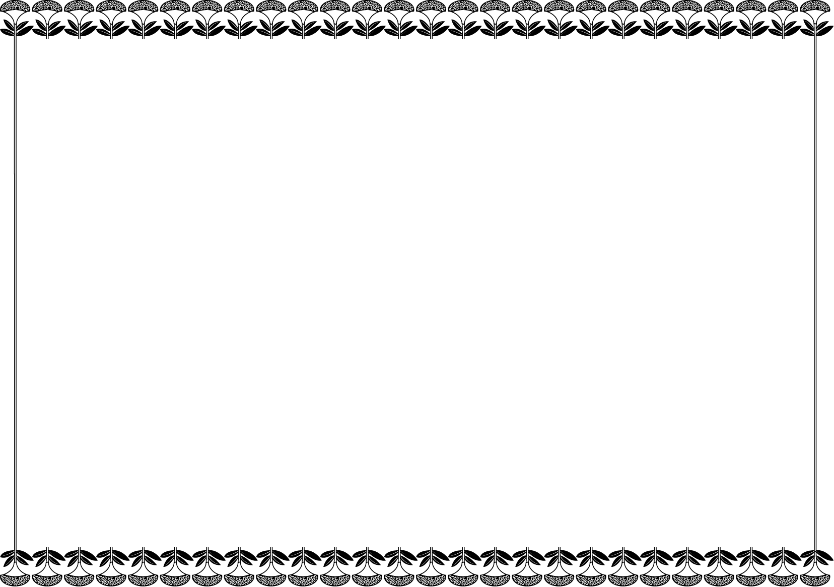 夏の花の飾り枠23-ケイトウイラスト