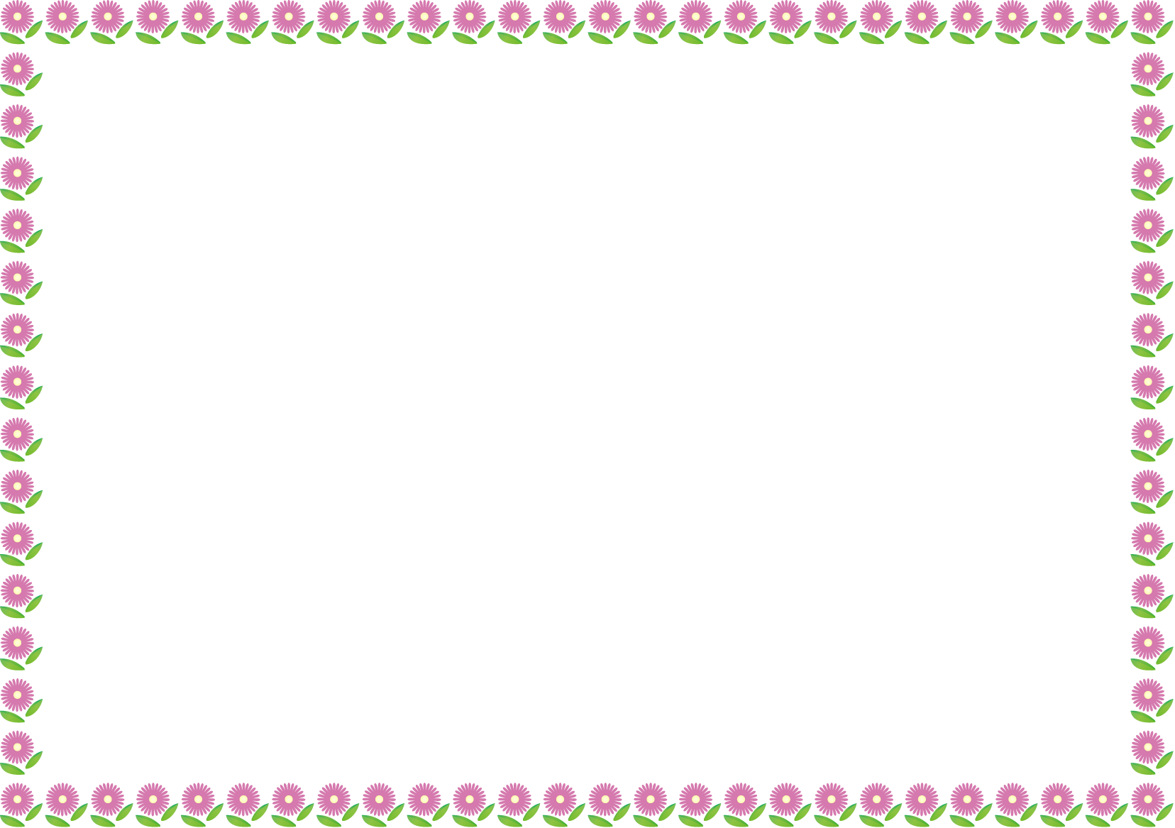 秋冬の花の飾り枠11-ユウゼンギクイラスト