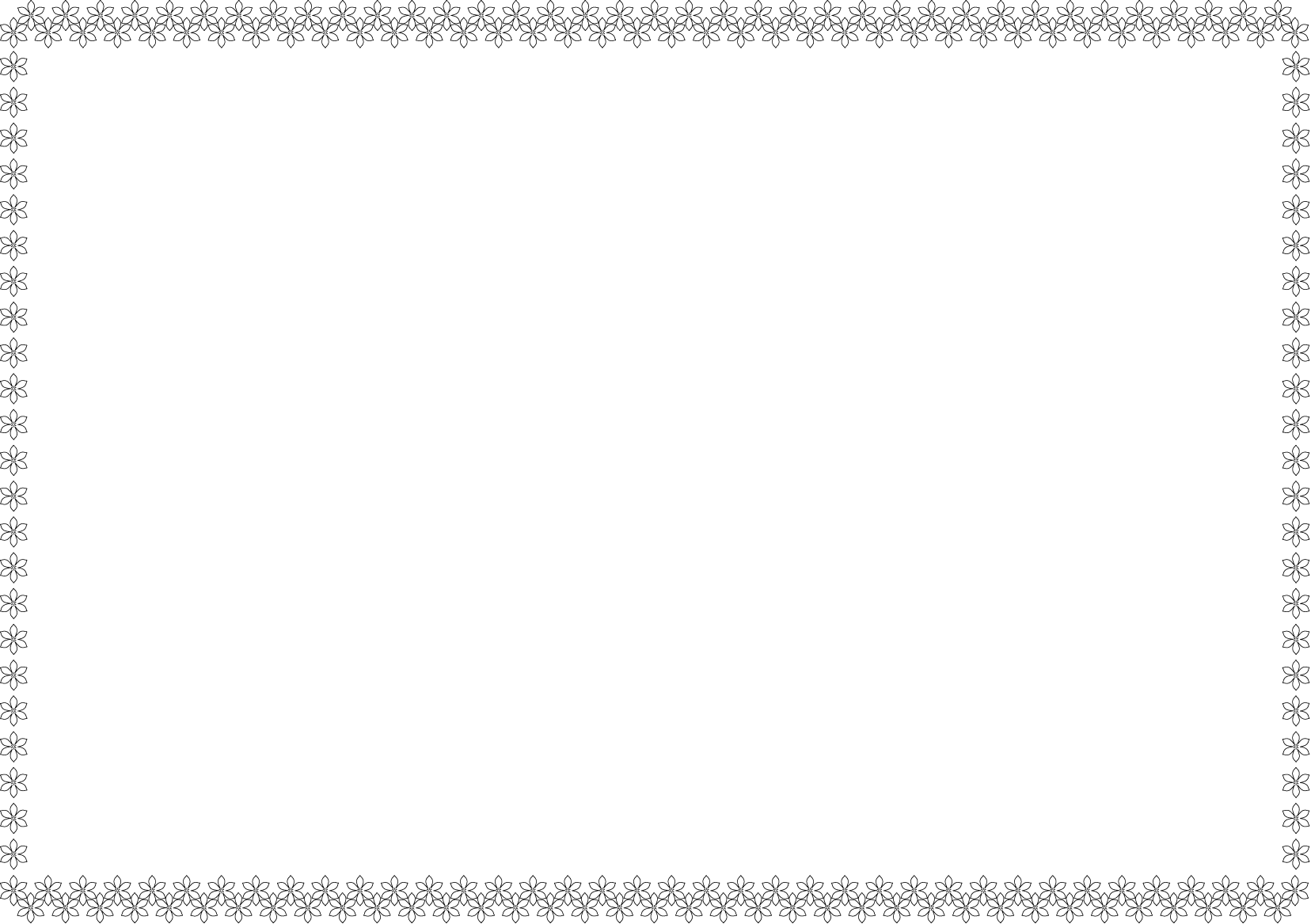 秋冬の花の飾り枠03-たますだれイラスト