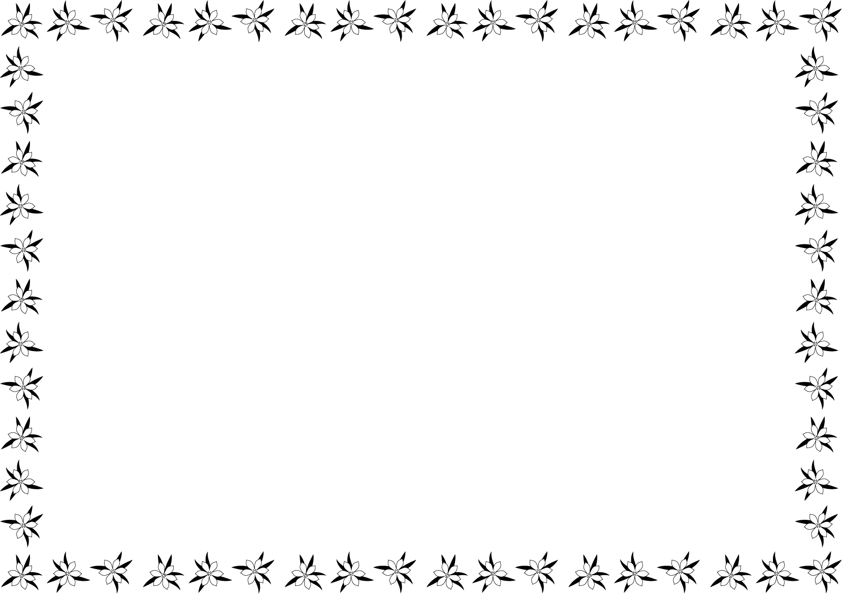 秋冬の花の飾り枠04-たますだれイラスト