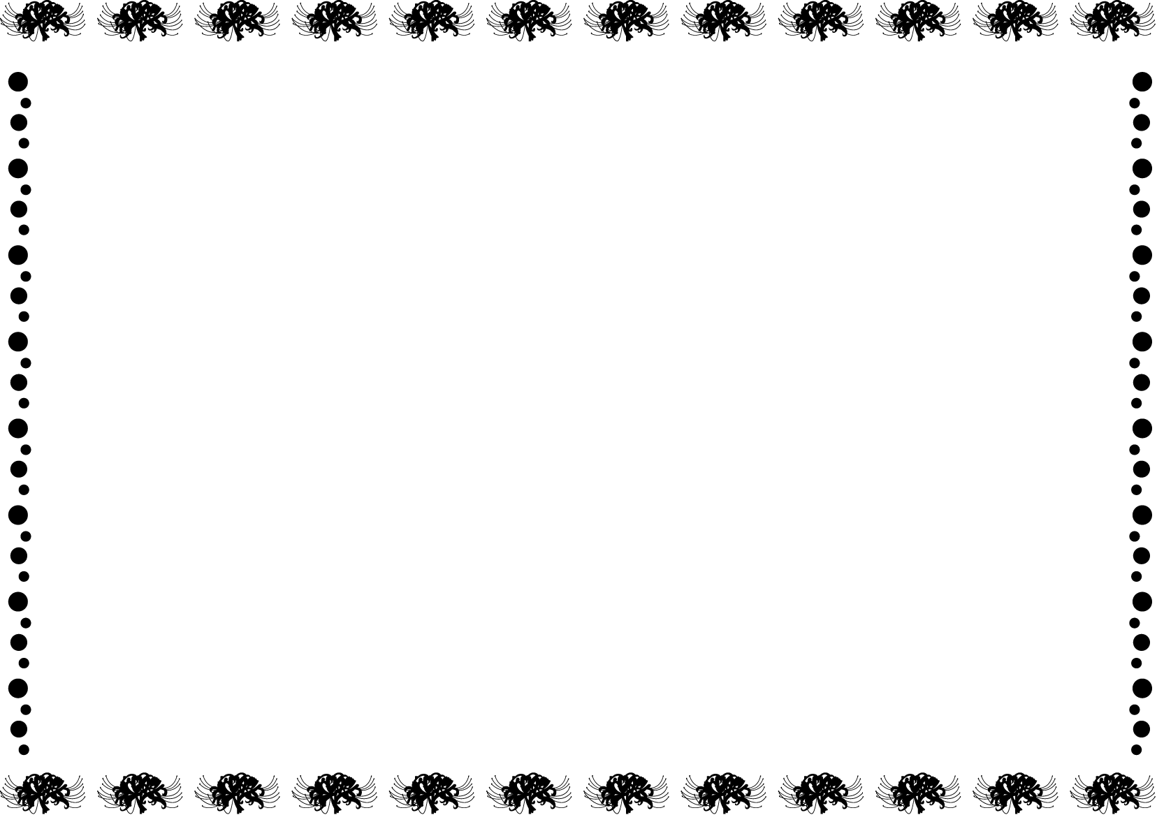 秋冬の花の飾り枠09-彼岸花イラスト