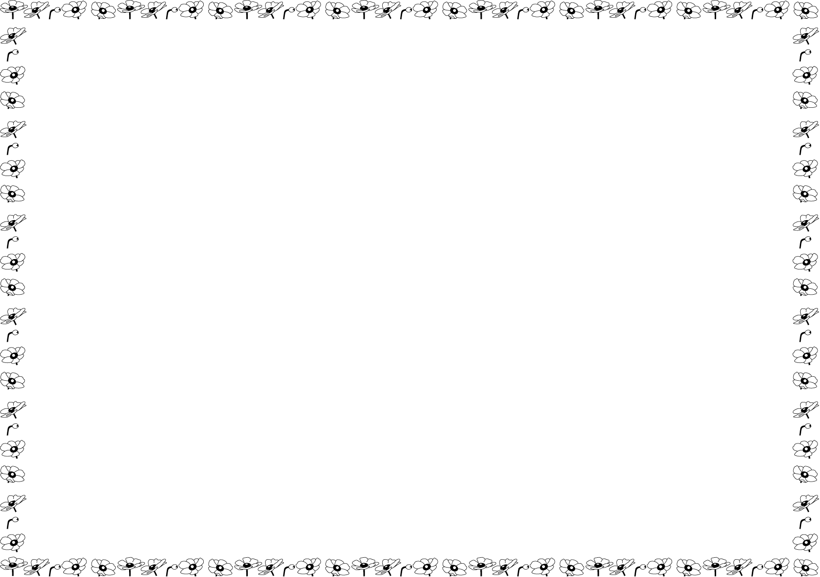 秋冬の花の飾り枠14-シュウメイギクイラスト