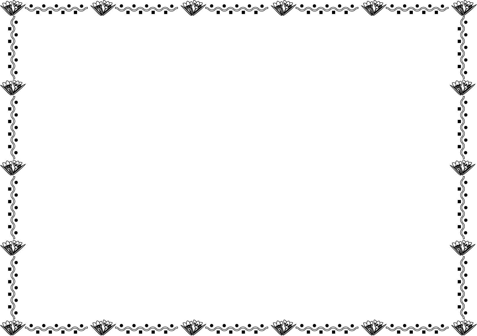 秋冬の花の飾り枠23-クロッカスイラスト