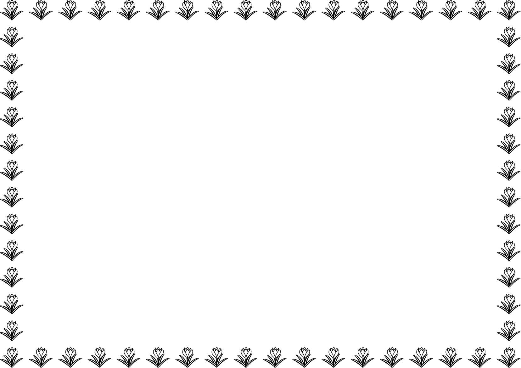 秋冬の花の飾り枠24-クロッカスイラスト