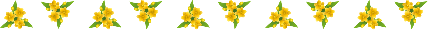 春の花の飾り罫13-フリージアイラスト