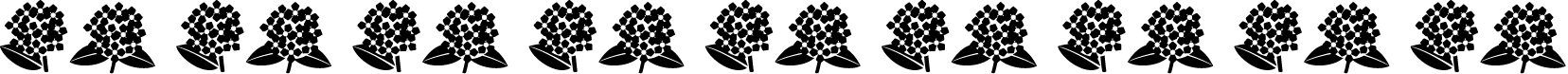 夏の花の飾り罫07-あじさいイラスト