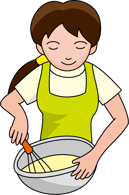 調理02-小麦粉を溶く イラスト