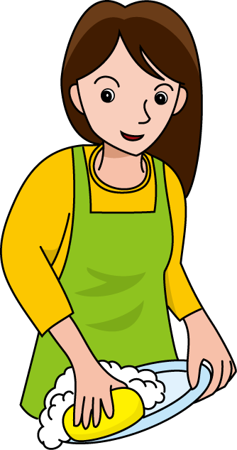 調理19-洗い物 イラスト