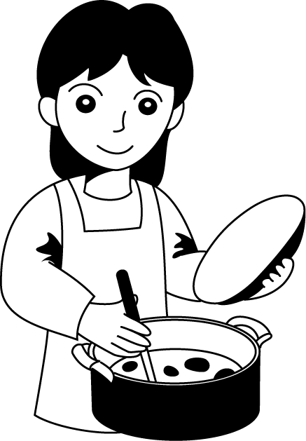 調理04-かき混ぜる イラスト