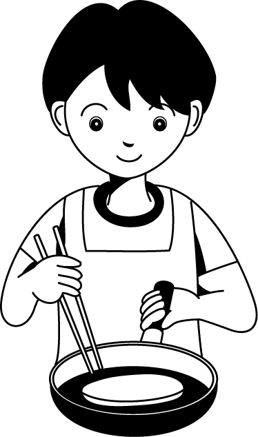 調理15-焼く イラスト