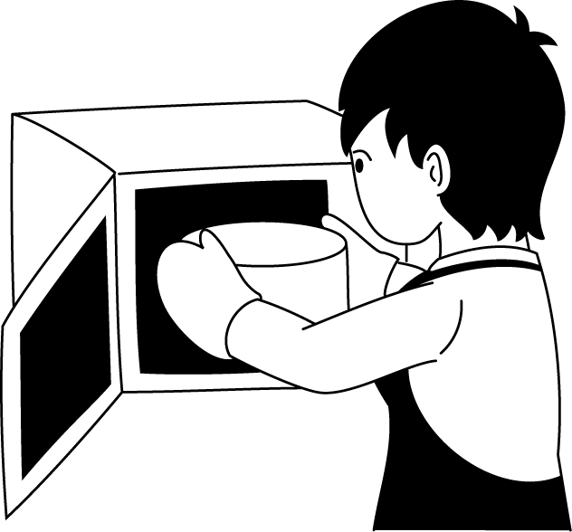 調理16-レンジ調理 イラスト