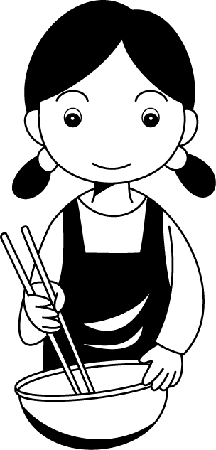 調理17-ボウルと菜箸 イラスト