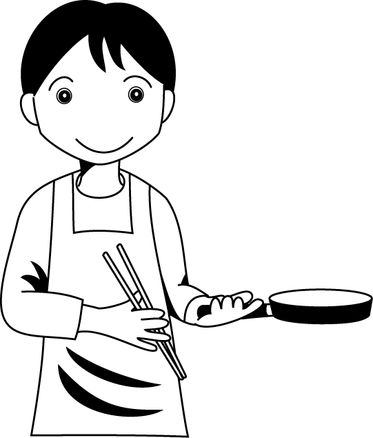 調理18-炒め物 イラスト