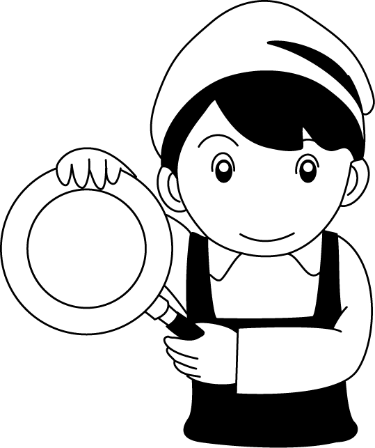 調理30-フライパン イラスト