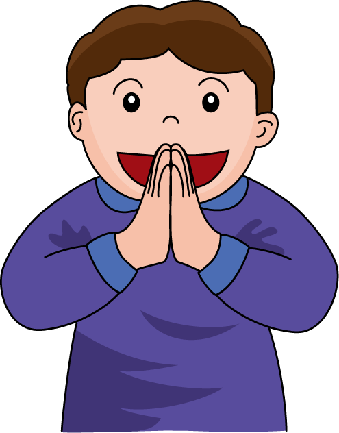 食事09-手を合わせて イラスト