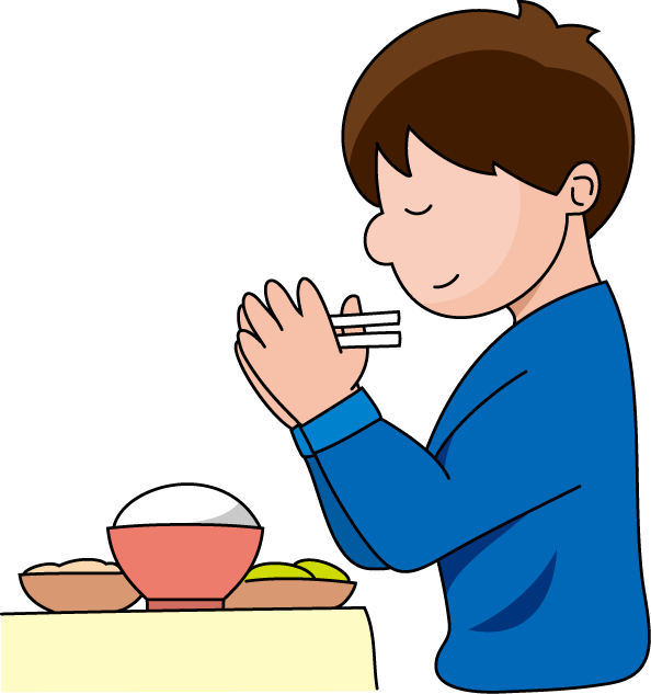 食事13-いただきます イラスト