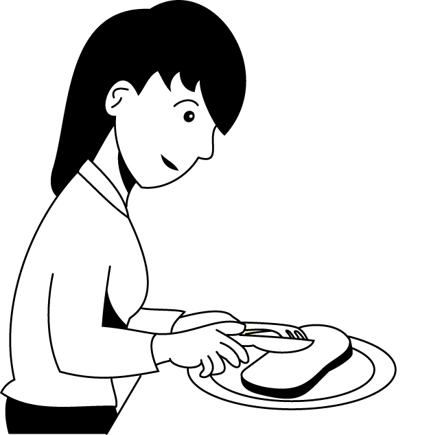 食事07-ナイフとフォーク イラスト