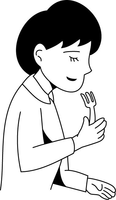 食事08-噛む イラスト