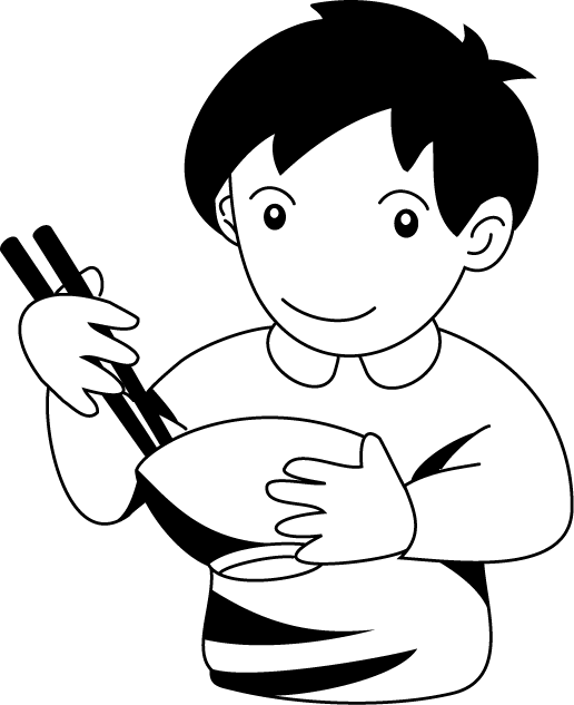 食事12-箸と茶碗 イラスト