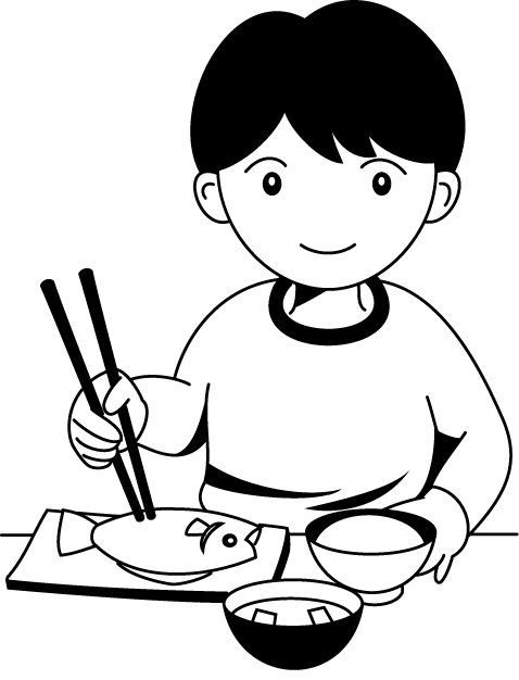 食事14-夕食 イラスト