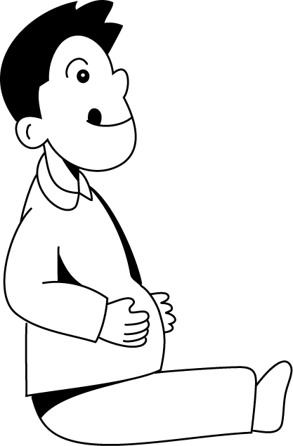 食事26-満腹 イラスト