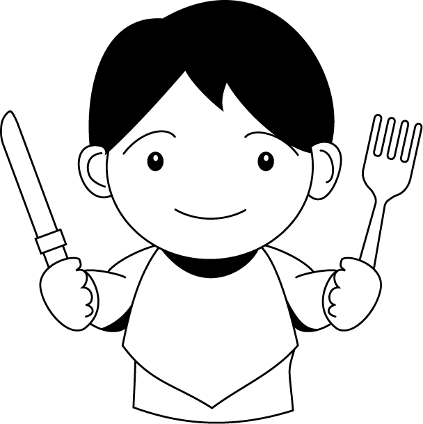 食事28-ナイフとフォーク イラスト