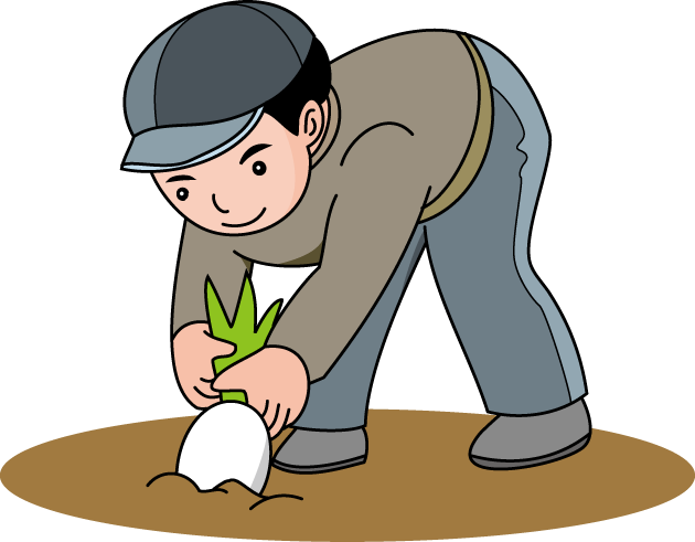 食で働く人02-畑仕事 イラスト