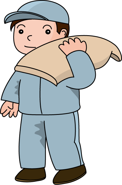 食で働く人03-米 イラスト