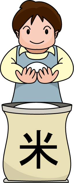 食で働く人04-米穀店 イラスト