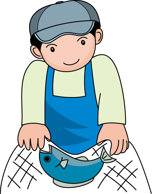 食で働く人05-漁師 イラスト