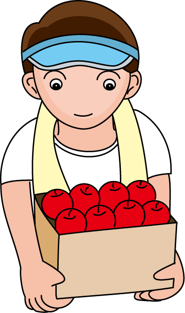 食で働く人11-果物 イラスト