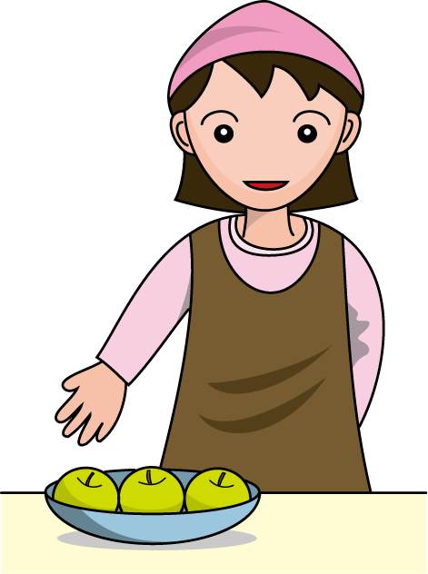 食で働く人12-果実 イラスト