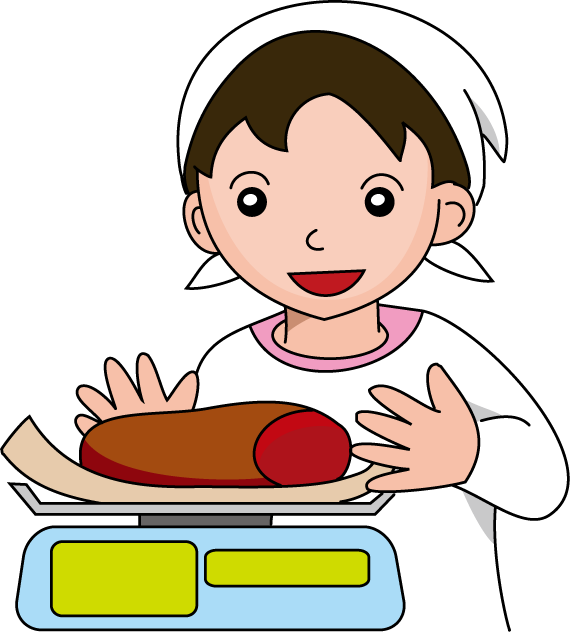 食で働く人15-肉屋 イラスト