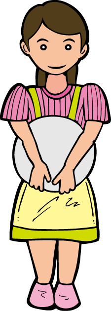 食で働く人22-ウエイトレス イラスト