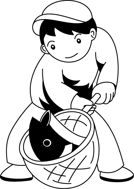 食で働く人06-漁師 イラスト